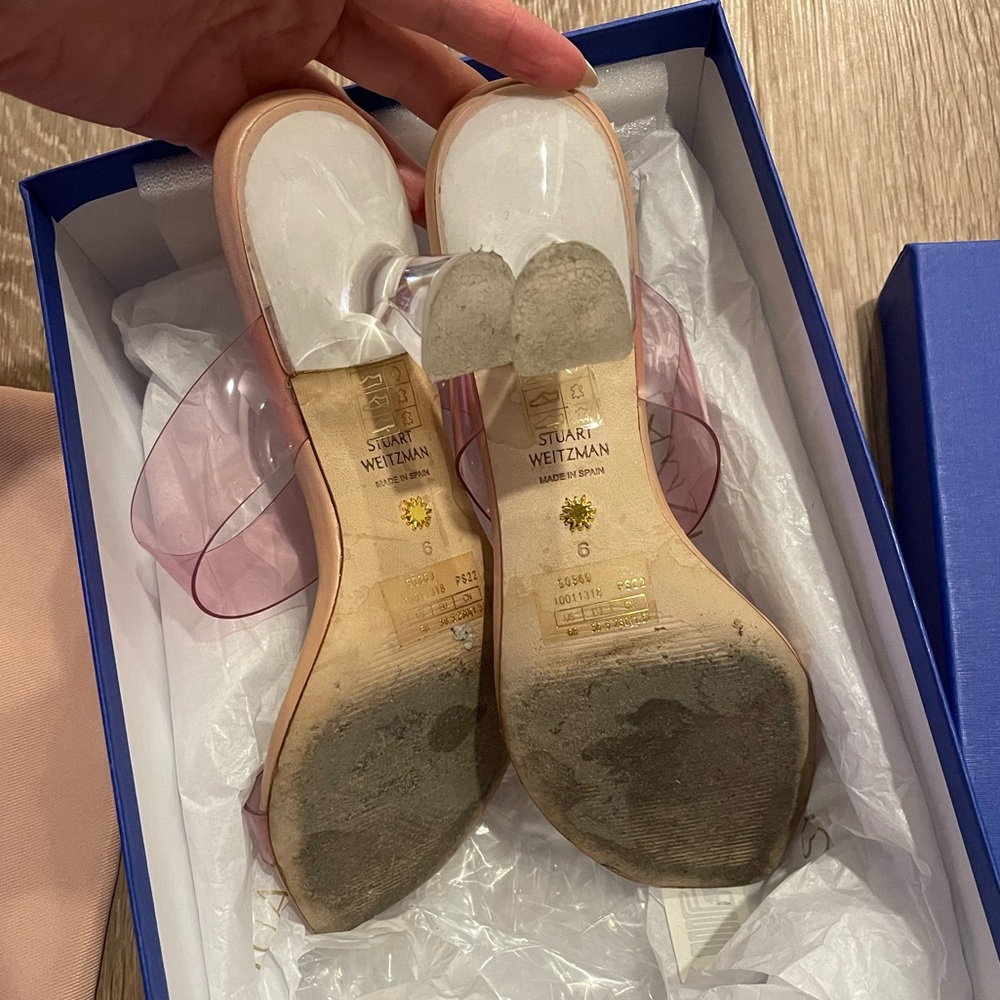 Excellent Condition Stuart Weitzman Kristal Clear Sandals - Picture 4 of 8